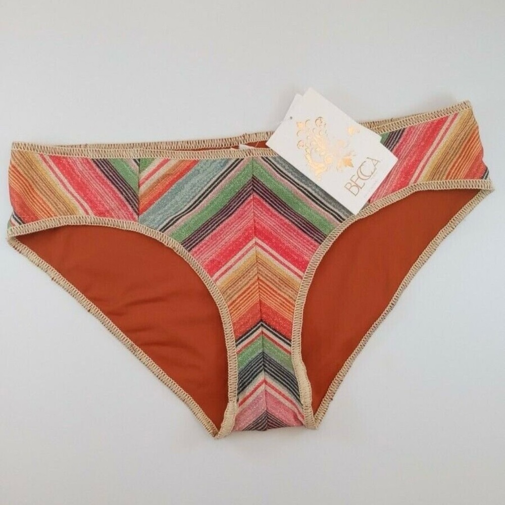 BECCA Multicolor Chevron Bikini Bottoms